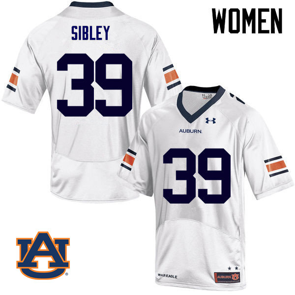 Women Auburn Tigers #39 Conner Sibley College Football Jerseys Sale-White